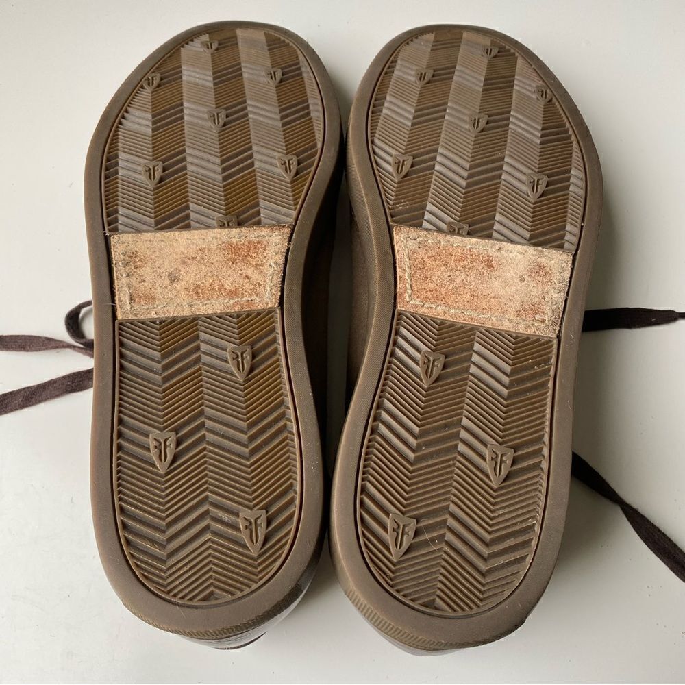 Frye Justin Low lace up sneaker leather canvas size 9 - Picture 4 of 12